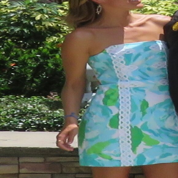 Strapless Lily Pullitzer Garden Dress - Picture 2 of 5